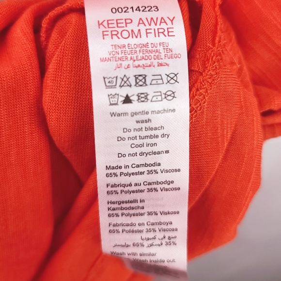 NWT - Avenue Bright Orange V-Neck Top – Plus Size 22/24 - Picture 10 of 12